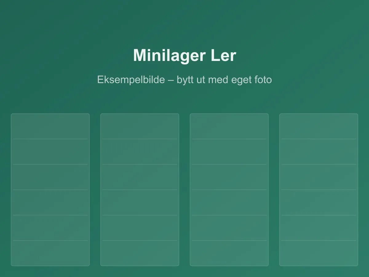 Minilager-anlegg på Ler med rene, tørre lagerrom